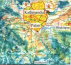 Karte Kathmandu-Tal