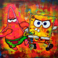 SpongeBob und Patrick POPART 100/100 cm Acryl -  680 Euro