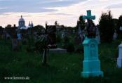 Friedhof in einem kleinem Dorf vor Horodok 